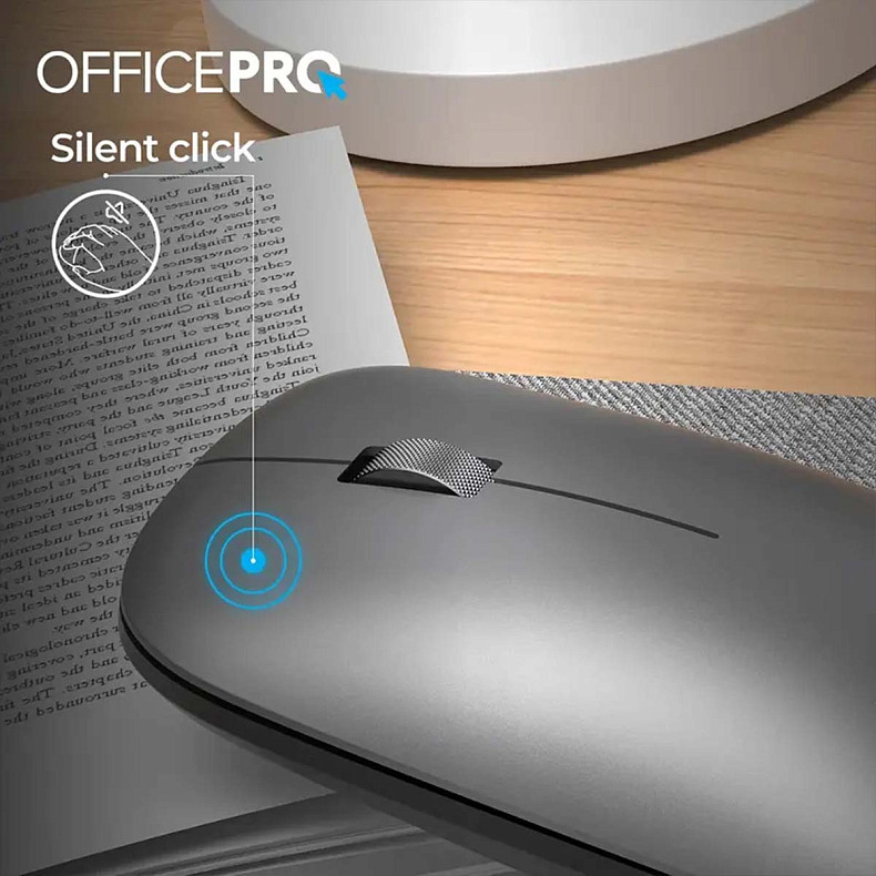 Миша OfficePro M225G Silent Click Wireless Gray