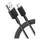 Кабель ANKER 322 USB-A to USB-C - 0.9m Nylon (Чорний)