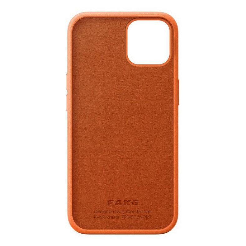 Чохол-накладка Armorstandart Fake Leather для Apple iPhone 14 Golden Brown (ARM64457)