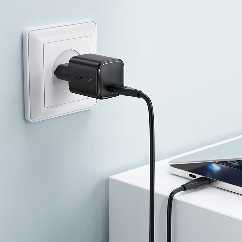 Зарядное устройство Acefast 1xUSB-C 45W Gan A119 Fast Charger black