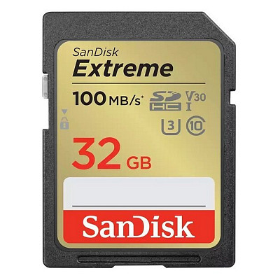 Карта пам'яті SanDisk Extreme V30 SD 32GB C10 UHS-I U3 (SDSDXVT-032G-GNCIN)
