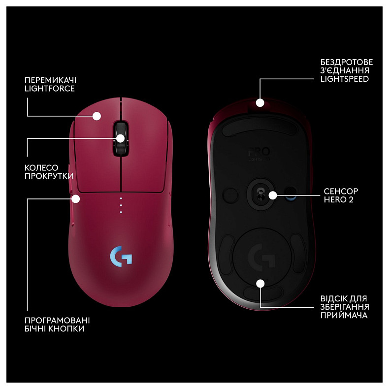 Миша Logitech G Pro 2 Lightspeed Pink (910-007309)