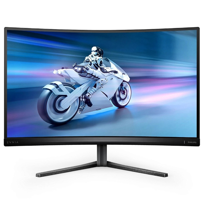 Монітор 27" Philips 27M2C5200W, VA, вигнутий, 280Hz, 0,3 ms, 2xHDMI, DP, HAS, Pivot, чорно-сірий