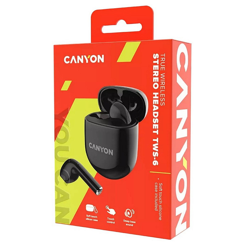 Наушники Canyon TWS-6 Black (CNS-TWS6B)