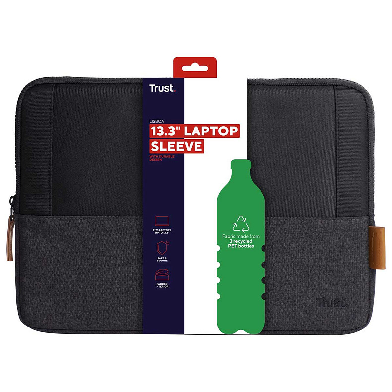 Чехол Trust Lisboa 13.3 Laptop Sleeve - Black