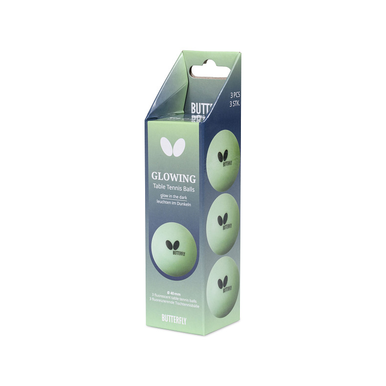М'ячі для настільного тенісу Butterfly Glowing Balls 3 шт (7011950340)