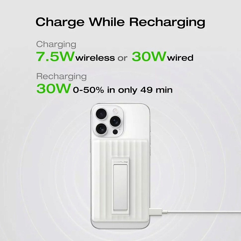 Повербанк EcoFlow RAPID Mag Power Bank 10000mAh белый