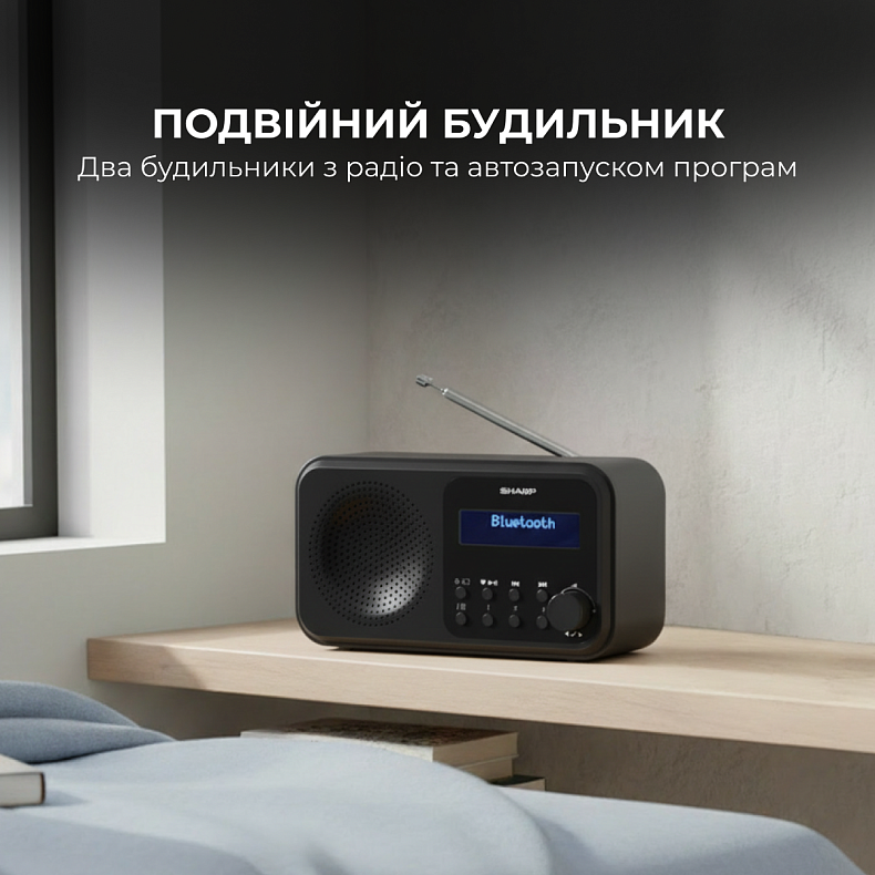 Радіоприймач Sharp DR-P420 Black