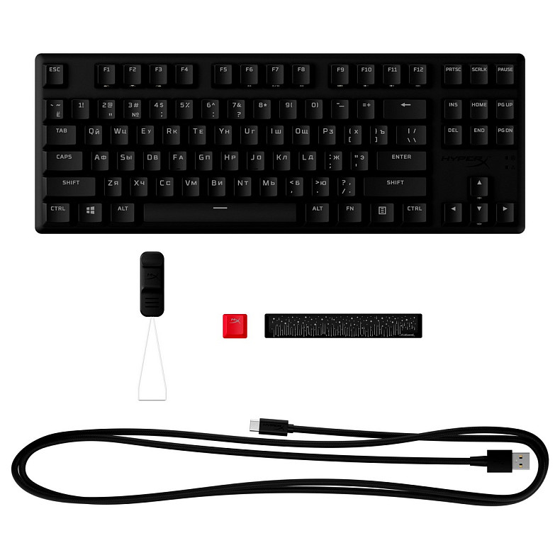 Клавіатура HyperX Alloy Origins Core PBT Red USB RGB ENG/UA Black