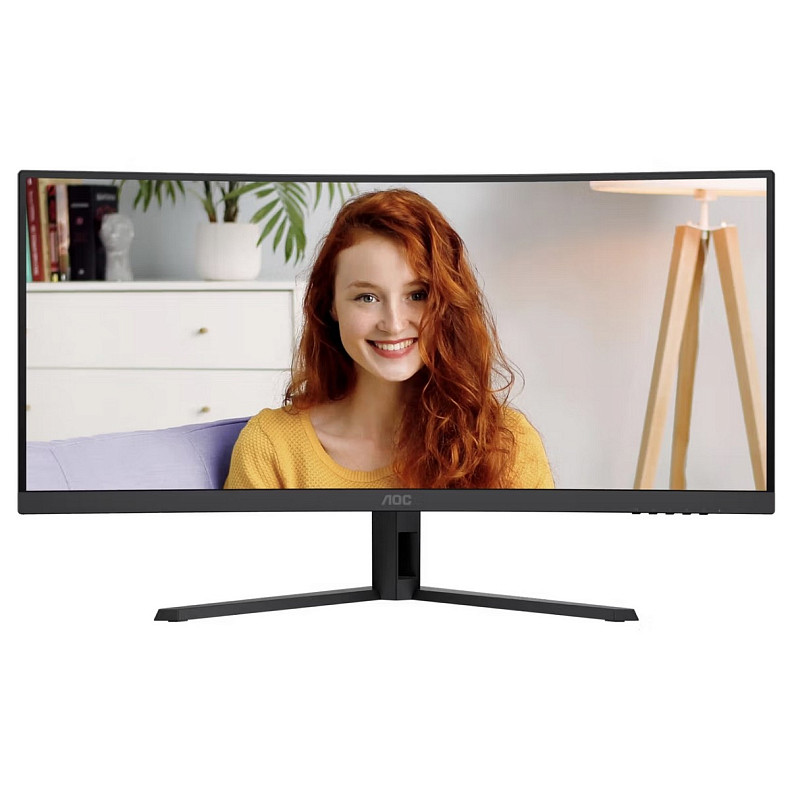 Монітор AOC 34" CU34B3E, UWQHD, VA, вигн., 120Гц, HDMI, DP