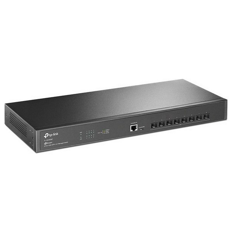 Комутатор TP-LINK TL-SX3008F 8xSFP+ (10GE) 1xRJ45 console+microUSB L2 JetStream 19" 1U