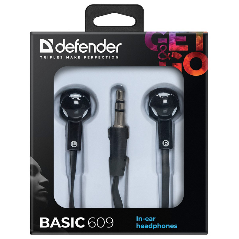 Навушники Defender Basic 609 Black-White