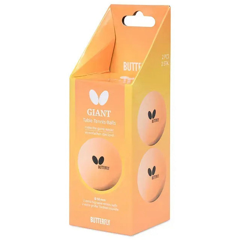 М'ячі для настільного тенісу Butterfly Giant Balls 2 шт (7012790155)