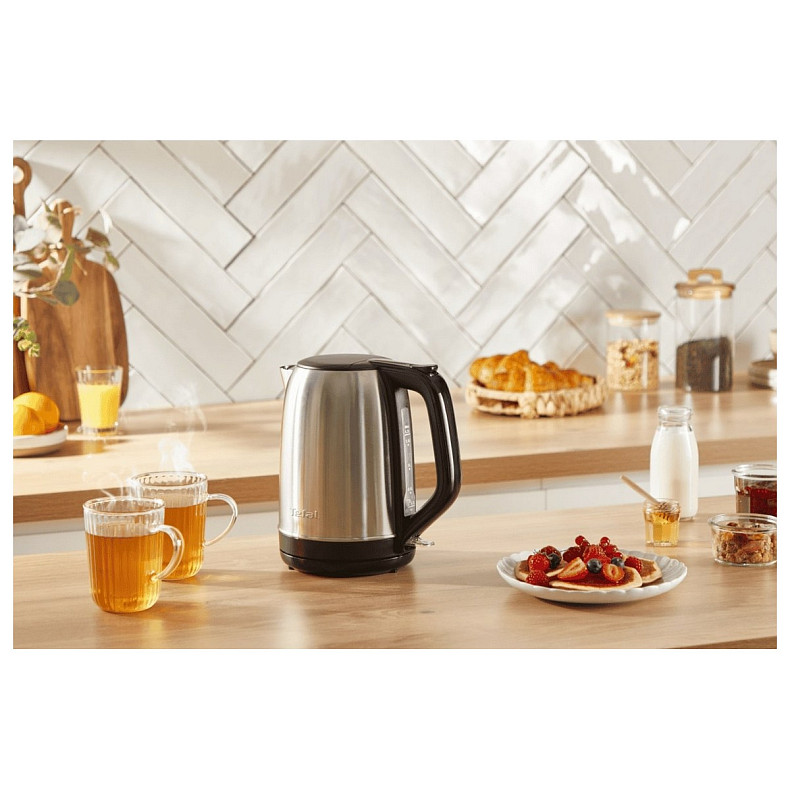 Електрочайник Tefal Subito 1.7л, нерж. сталь, чорний