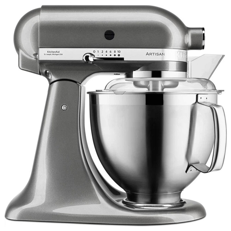 Кухонный комбайн KitchenAid Artisan 4,8 л 5KSM185PSEMS с откидным блоком серебряный медальон