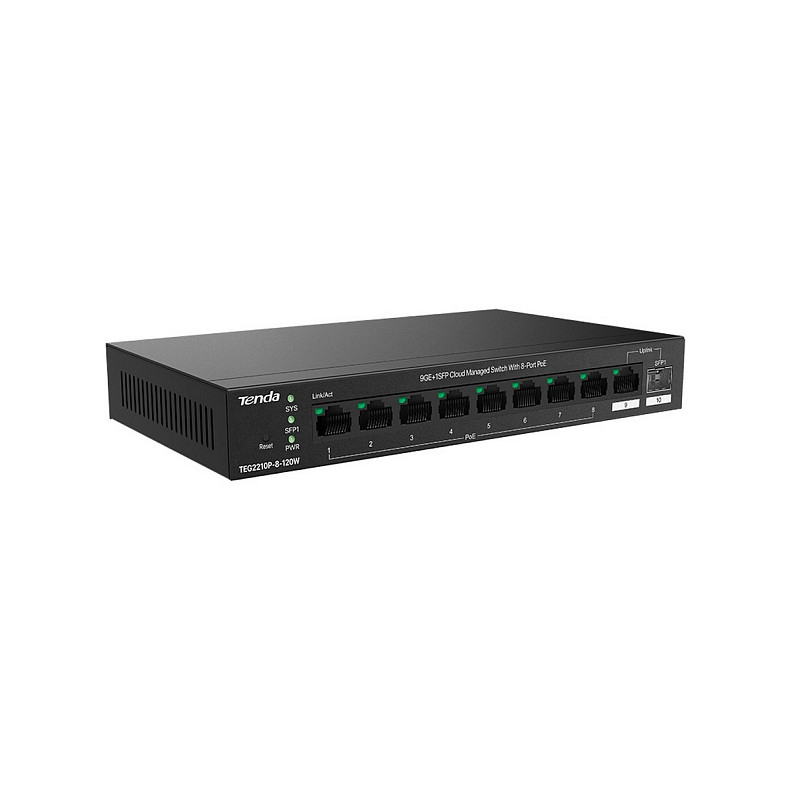 Коммутатор Tenda TEG2210P-8-120W