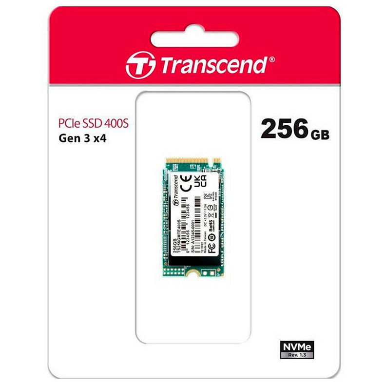 Накопичувач SSD Transcend M.2  256GB PCIe 3.0 MTE400S 2242 (TS256GMTE400S)