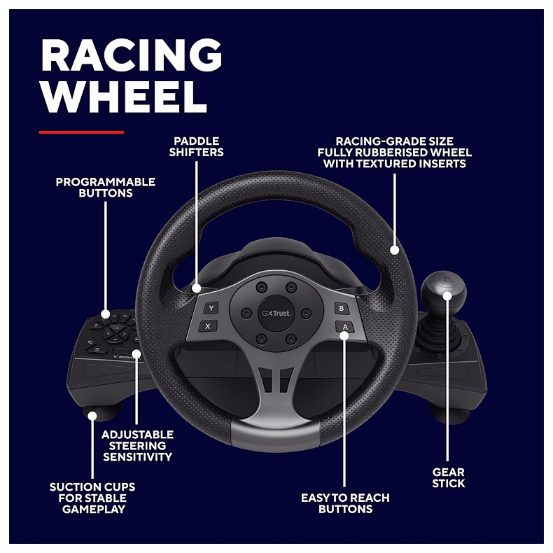 Кермо і педалі Trust GXT 289 Movi для PC/PS4/Xbox/Nintendo (25122_TRUST)