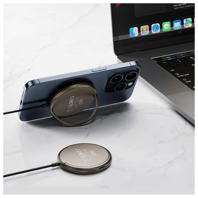 Бездротовий зарядний пристрій XO CX028 15W Beige (CX028.tranish)