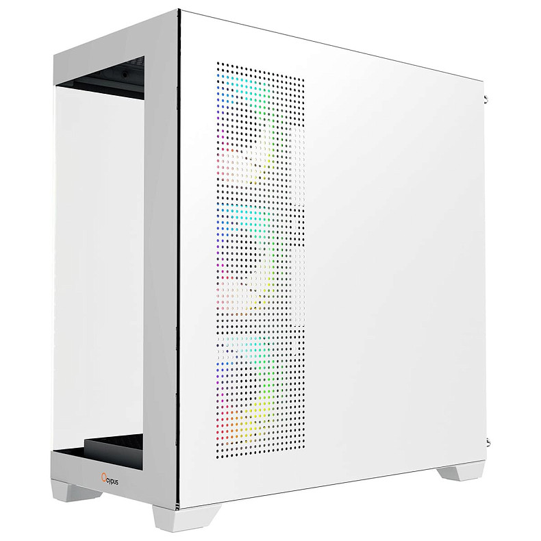 Корпус Ocypus GAMMA C72 W/O PSU, WH ARGB ATX (GAMMA-C72-WHD400XX-GL)