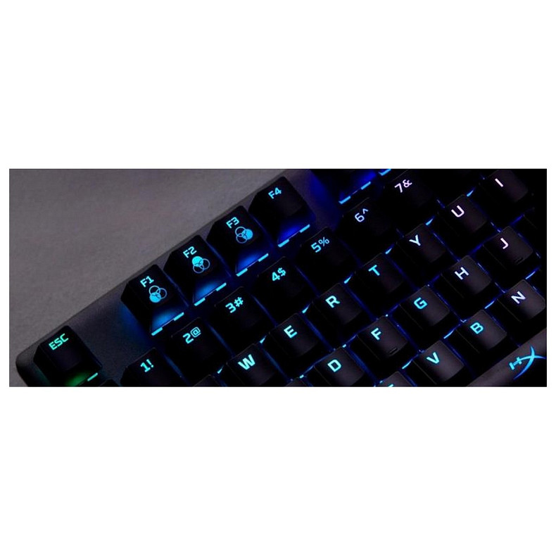 Клавіатура HyperX Alloy Origins Aqua RGB PBT ENG/RU Black (639N5AA) USB