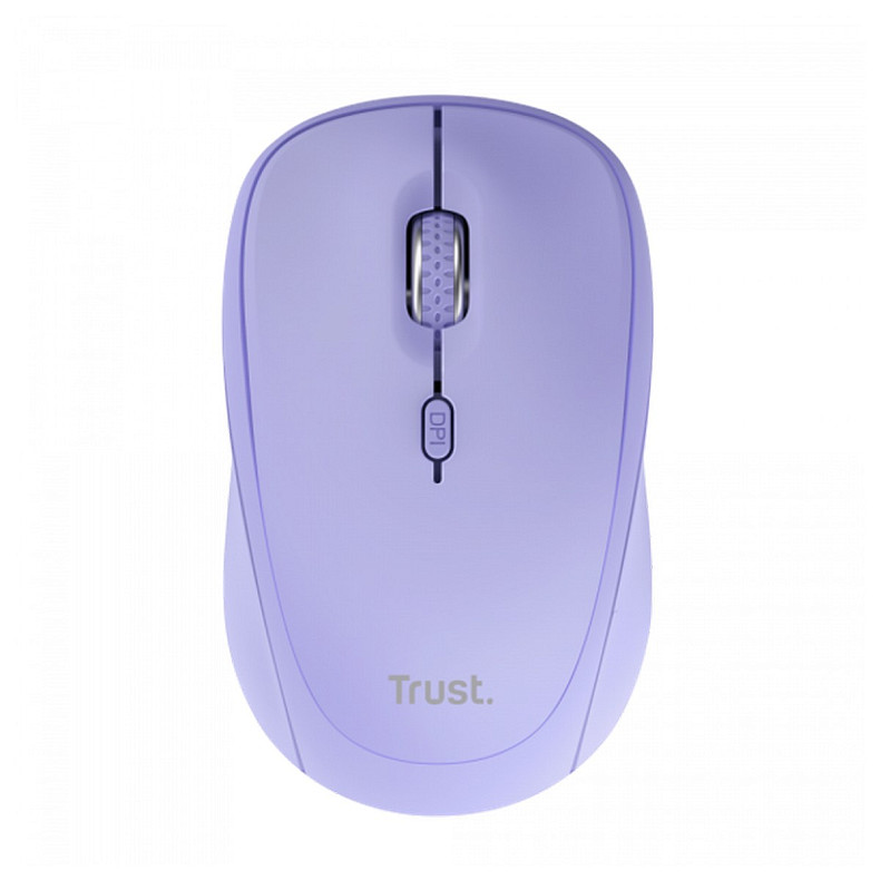 Мышь Trust Yvi+ Compact Multi-Device, WL/BT/USB-A, фиолетовый