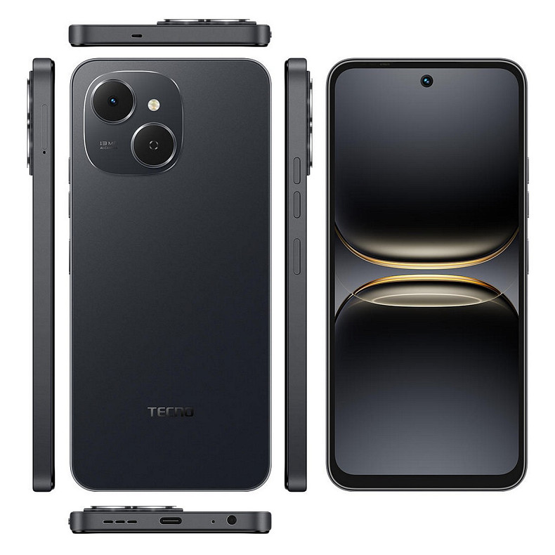 Смартфон TECNO Spark 40C (KM4k) 4/128GB Ink Black