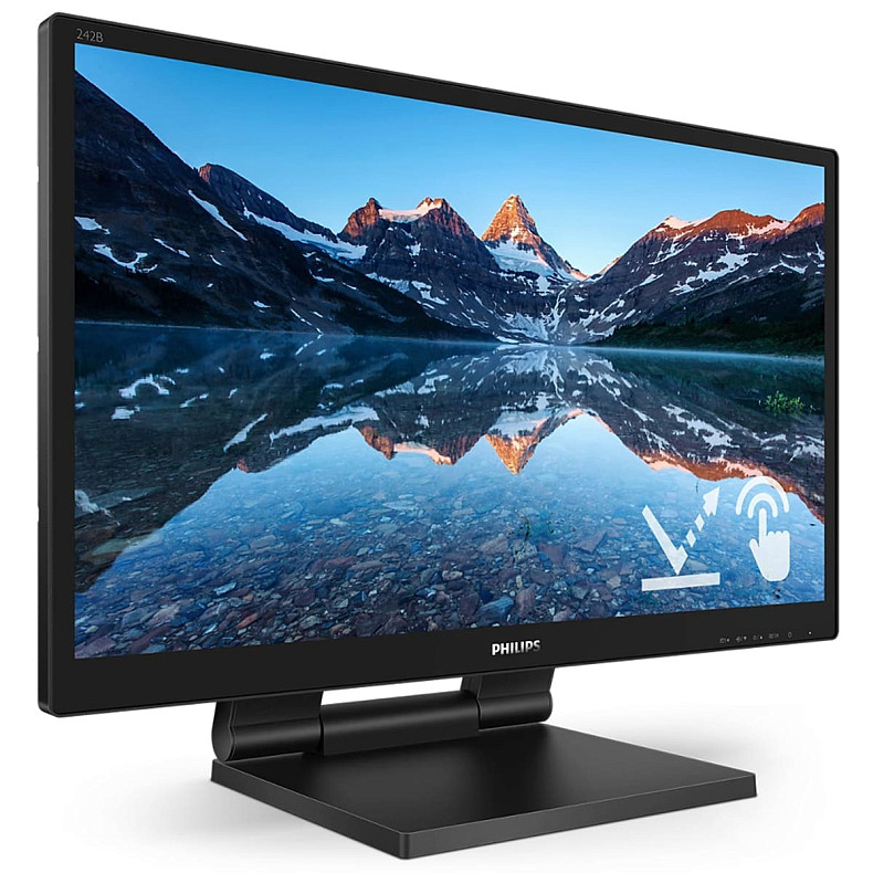 Монітор 23.8" Philips 242B9TL, сенсорний (10 дотиків), IPS, VGA, HDMI, DVI-D, DP, USB, HAS, колонки