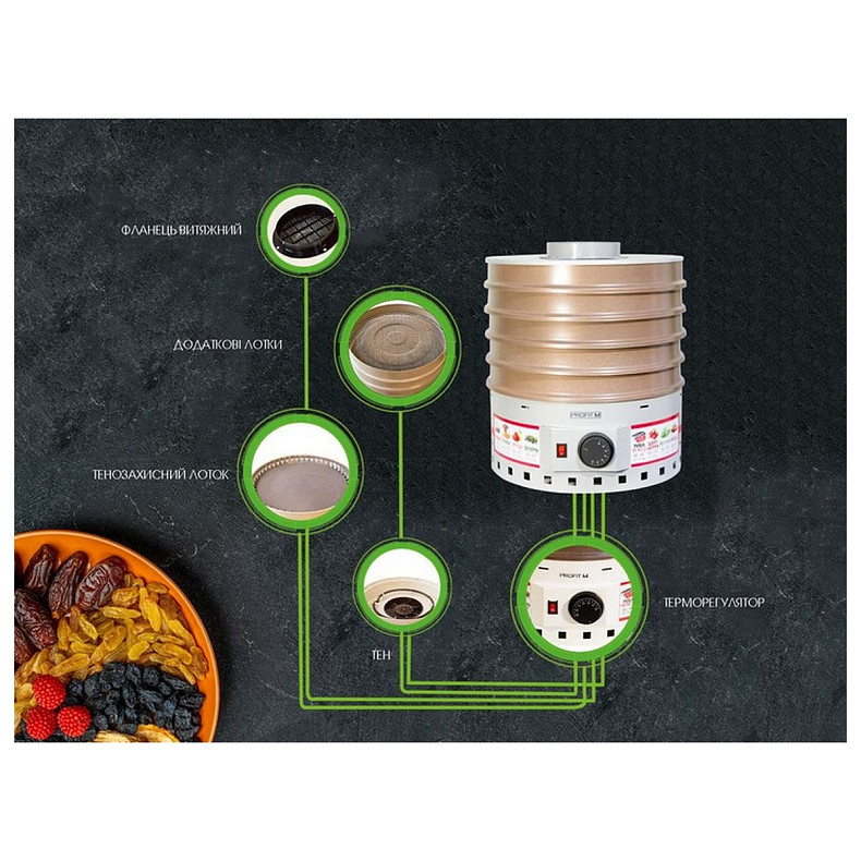 Сушарка ProfitM ЕСП-02 ЕКО сіра