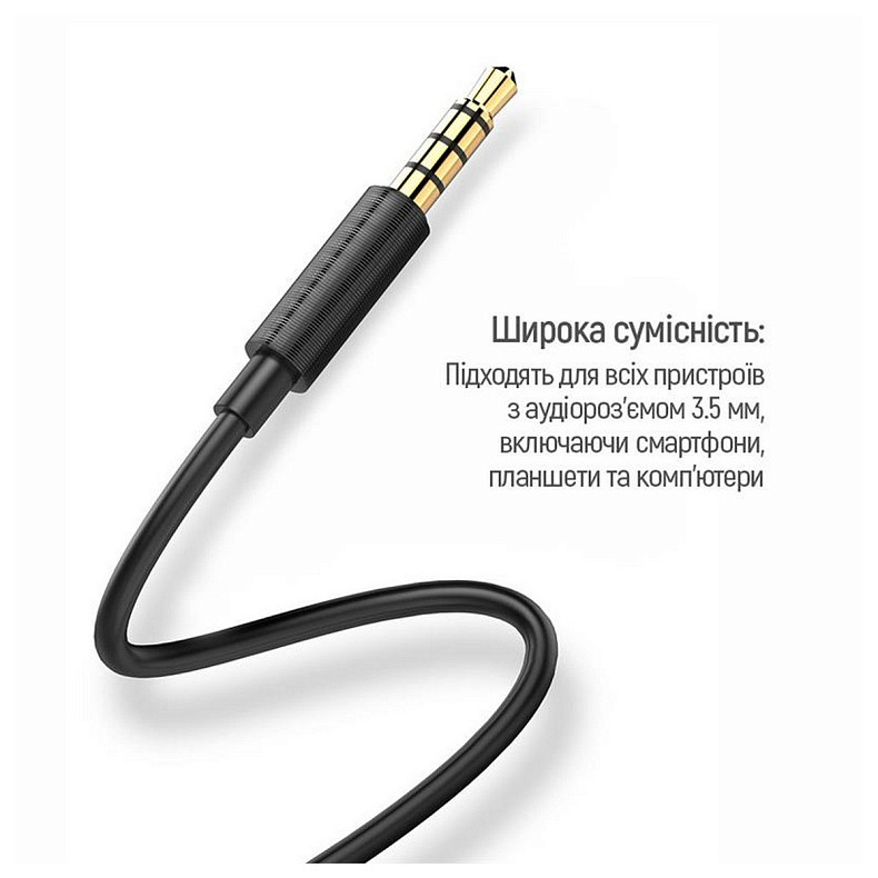 Гарнітура СolorWay Slim 3.5 mm Wired Earphone Blast 2 Black (CW-WD02BK)