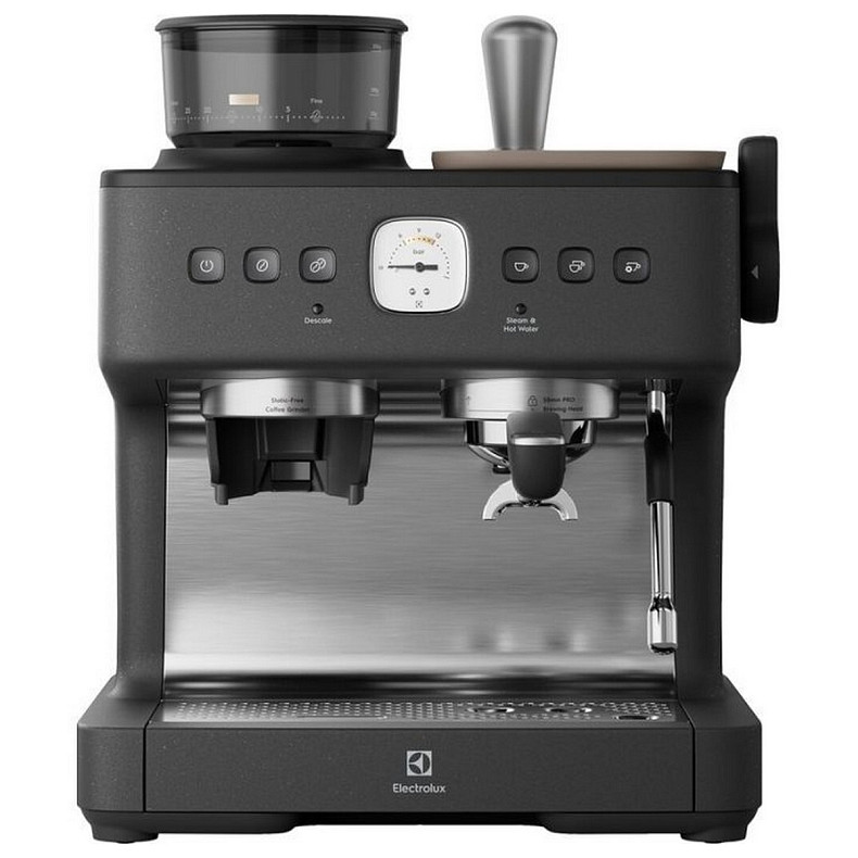Кавоварка Electrolux ріжкова, 3л, зерно+мелена, ручний капуч, кавомолка, підігрів чашок, подача гар.