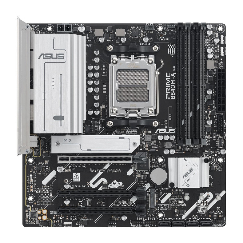 Материнская плата ASUS PRIME B840M-A-CSM sAM5 B840 4xDDR5 M.2 HDMI DP mATX CSM
