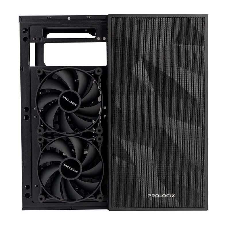 Корпус Prologix E104 Mesh 1xUSB1.0, 2xUSB3.0, Black