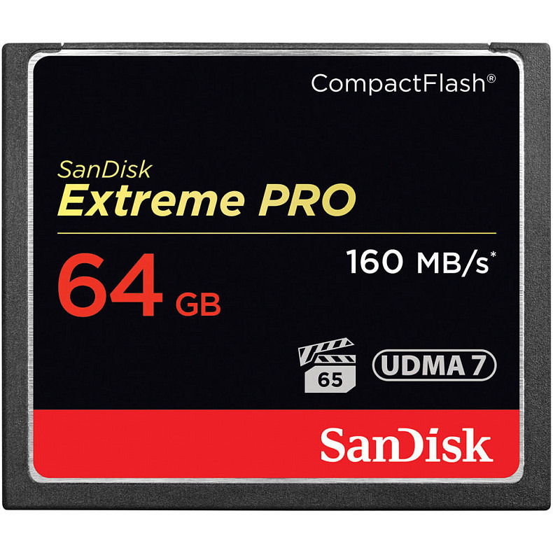 Карта памяти SanDisk 64GB CF Extreme Pro R160/W150MB/s