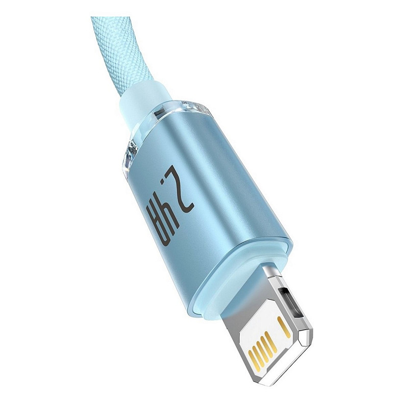 Кабель Baseus Crystal Shine USB - Lightning, 2.4A, 2м Sky Blue (CAJY001203)