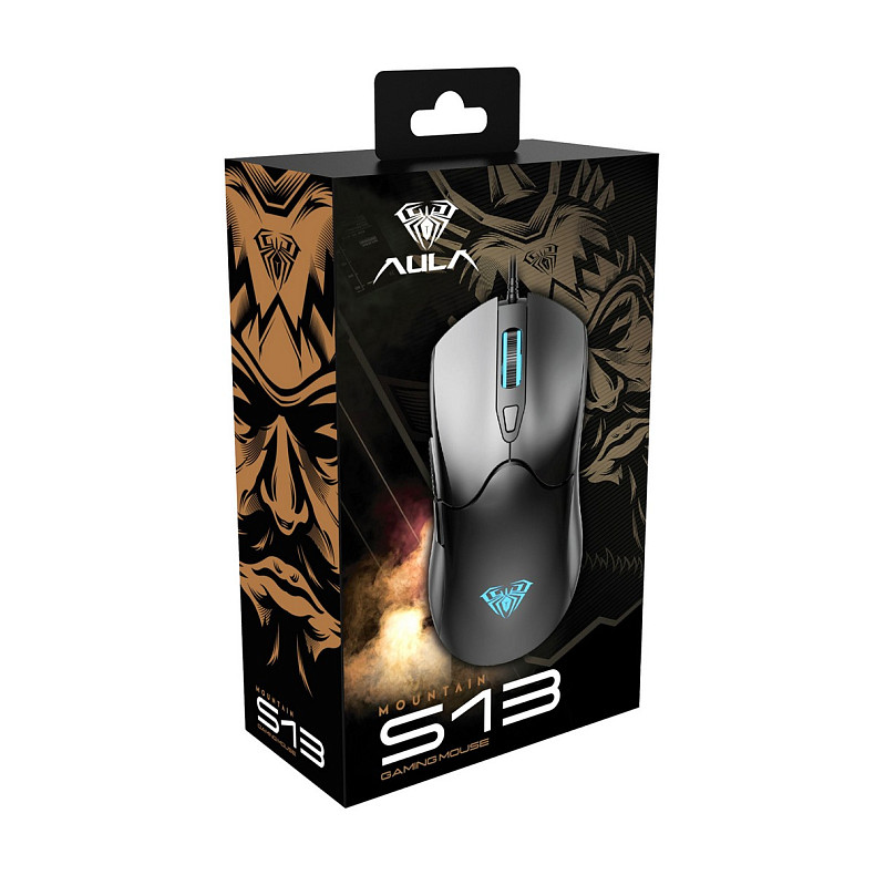 Мишка Aula S13 Wired gaming mouse with 6 keys Black (6948391213095)