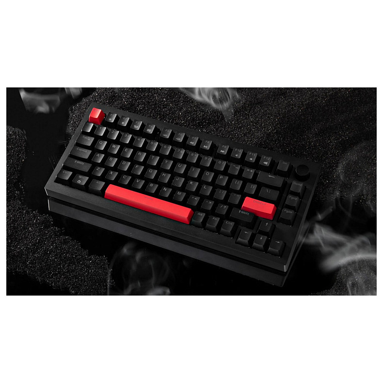 Клавиатура механическая Lemokey X4 84Key, Keychron Red, USB-A, QMK/VIA, Hot-Swap, EN/UKR, RGB, черный