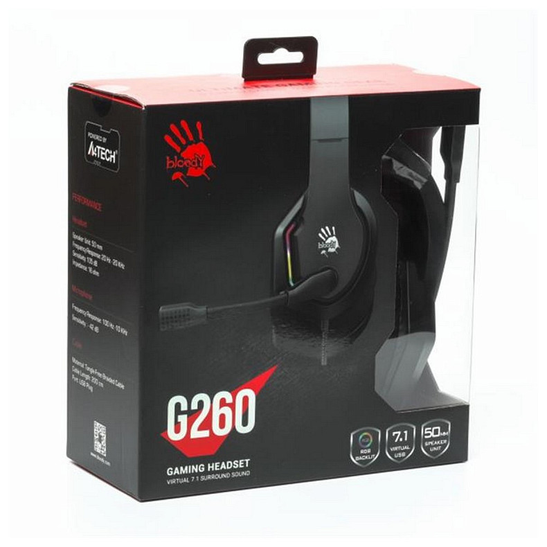 Гарнитура A4Tech Bloody G260 Black