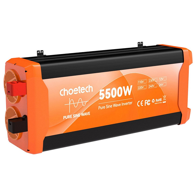 Інвертор автомобільний Choetech 12\220V 5500W (2500Вт), чиста синусоїда