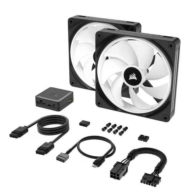 Вентилятор Corsair iCUE Link QX140 RGB PWM PC Fans Starter Kit with iCUE LINK System Hub (CO-9051004