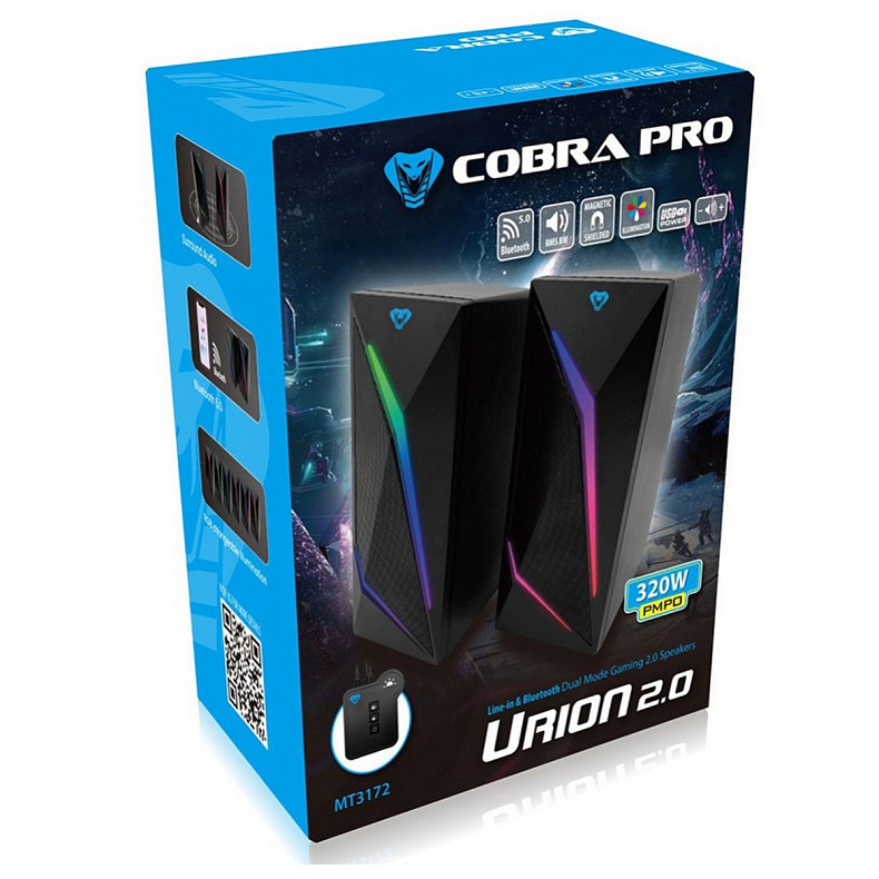 Акустическая система 2.0 Media-Tech COBRA PRO URION Bluetooth Gaming 8Вт., LED Light