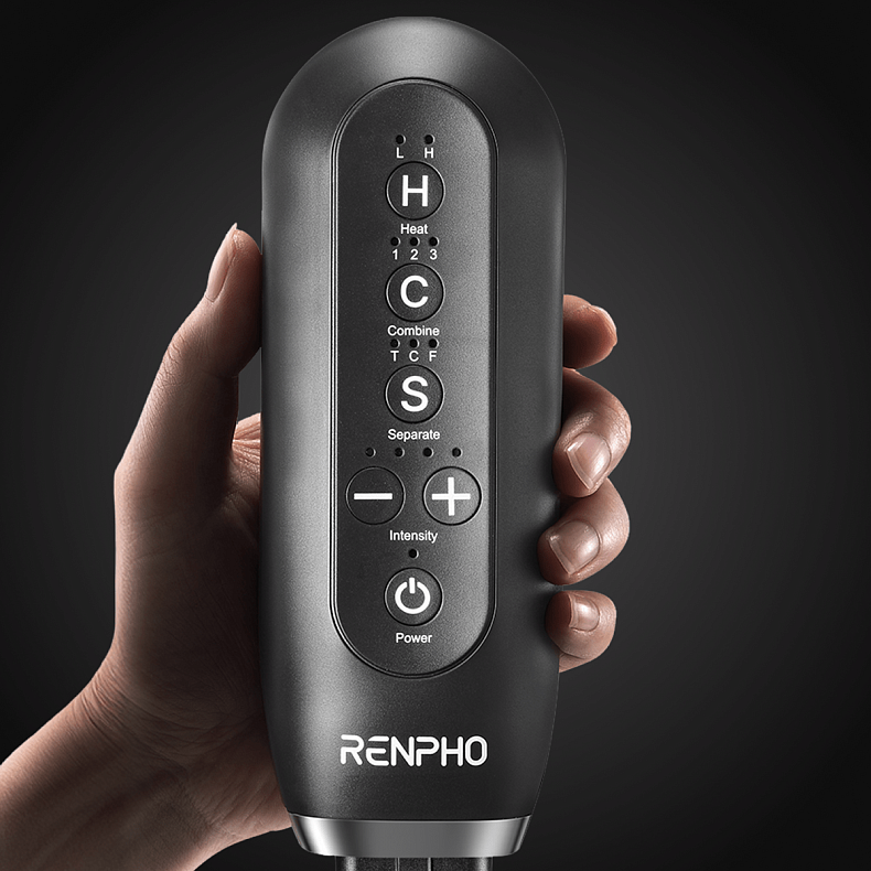 Компрессионный массажер для ног RENPHO Foot Calf and Thigh Air Massager Black