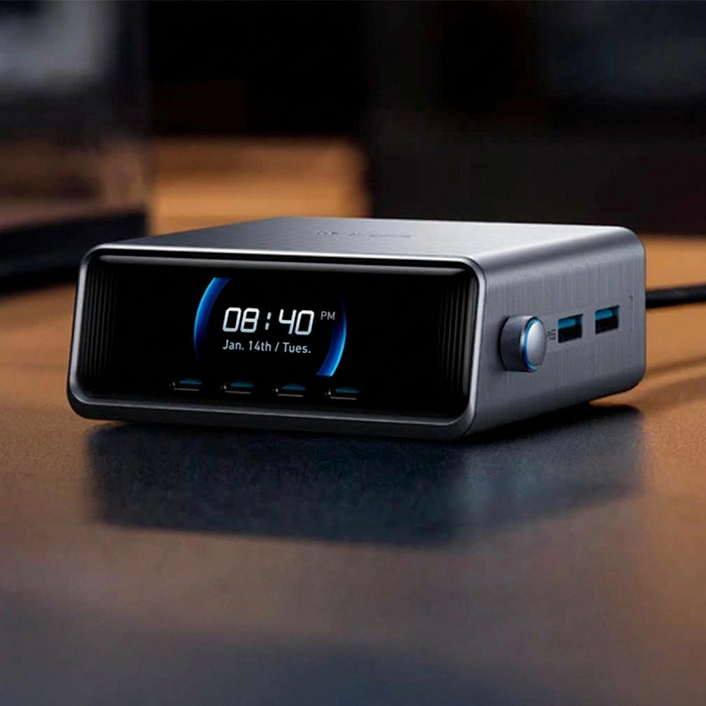 Зарядний пристрій ANKER GaNPrime Charger - 250W, 4xUSB-C PD & 2xUSB-A Black (A2345341)