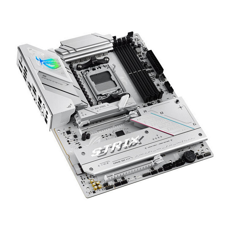 Материнcька плата ASUS ROG STRIX B850-A GAMING sAM5 B850 4xDDR5 M.2 HDMI DP Wi-Fi BT ATX білий