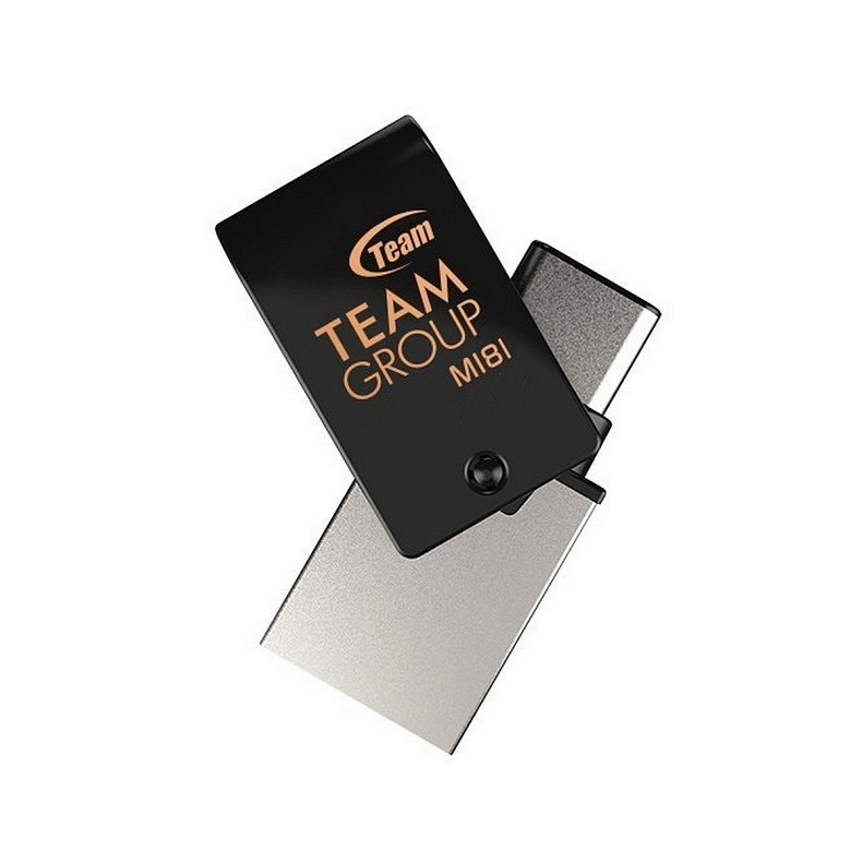 Флеш-накопичувач USB3.1 256GB OTG Type-C Team M181 Black (TM1813256GB01)