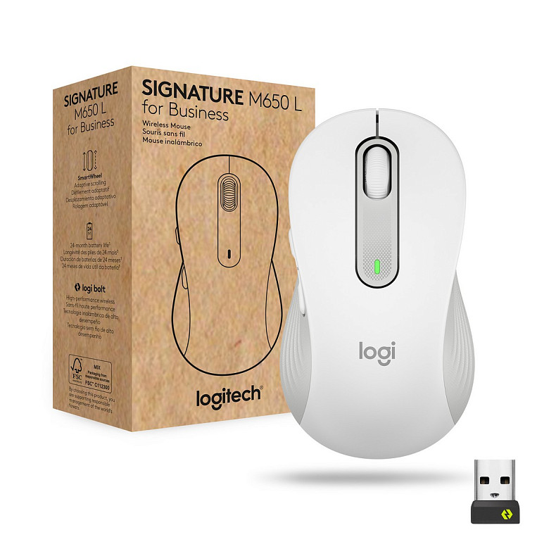 Мышка Logitech Signature M650 for Business Large Off-White (910-006349)