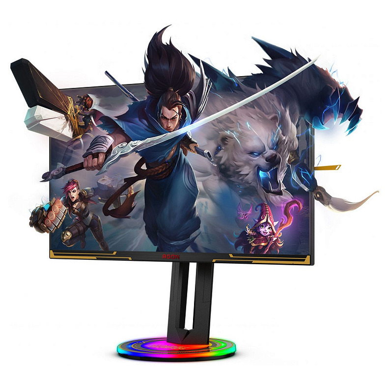 TFT 27" AOC AGON AG275QXL, QHD, IPS, 170Гц, 1мс, 2x HDMI, 2x DP, USB-hub, HAS, Pivot, колонки