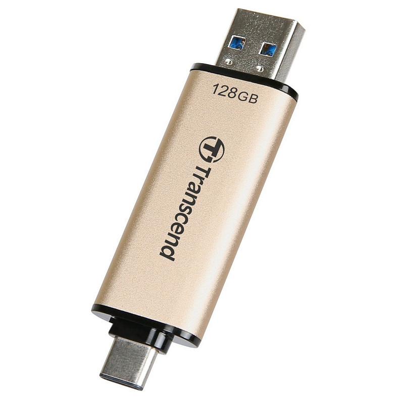 Накопичувач Transcend 128GB USB 3.2 Type-A + Type-C JetFlash 930 Black R420/W400MB/s