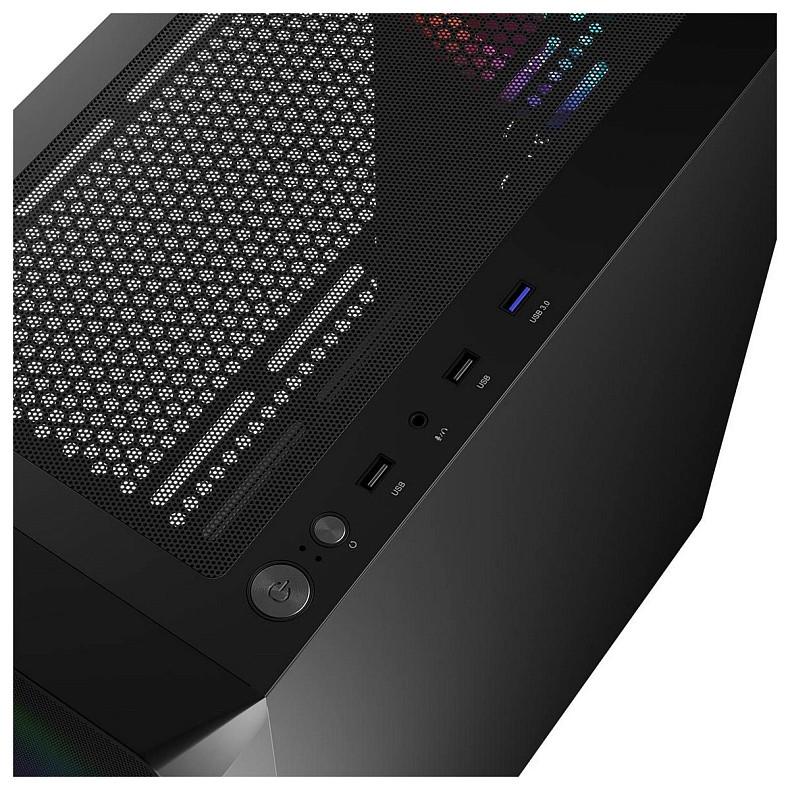 Корпус LogicConcept PORTOS MESH+GLASS ARGB fans 4x120mm BLACK без БЖ ATX