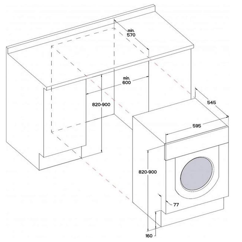 Вбудована прально-сушильна машина Whirlpool BI WDWG 75148 EU